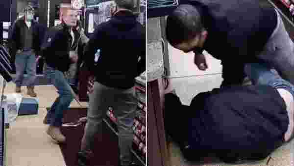 ABD'de bir markette çıkan kavga gündem yarattı: Irkçı ifadeler kullanan adamın yüzüne teneke kutuyla vurdu