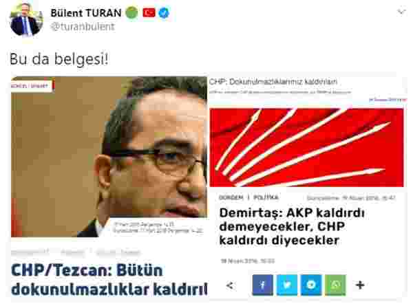 Bir CHP'li ve iki HDP'li ismin vekilliğinin düşürülmesine AK Parti'den ilk yorum