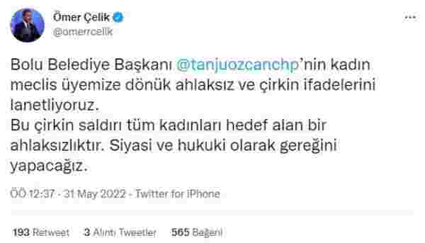 AK Parti Sözcüsü Çelik'ten Tanju Özcan'a sert tepki: Hukuki olarak gereğini yapacağız