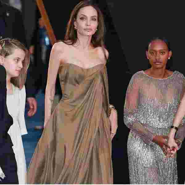 Angelina Jolie, çocuklarıyla galada #4