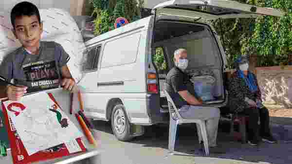 Lösemi tedavisi gören oğlu hastanede, kendisi minibüste yaşıyor