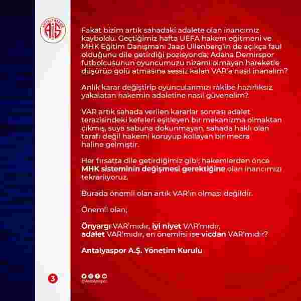 Antalyaspor, hakem Mete Kalkavan'ı maçlarında istemiyor