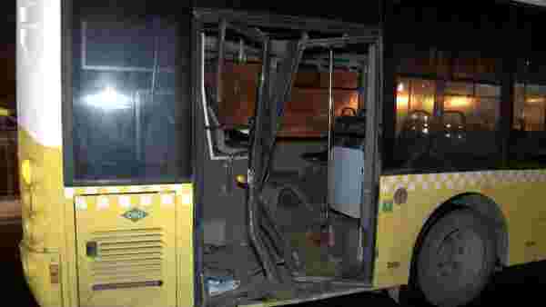 Avcılar'da halk otobüsü kaza yaptı, otobüse bariyer saplandı: 1'i ağır 4 yaralı