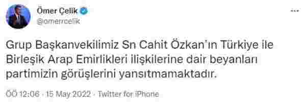 BAE çıkışıyla AK Parti'yi karıştıran Grup Başkanvekili Cahit Özkan'ın istifasının istendiği iddia edildi
