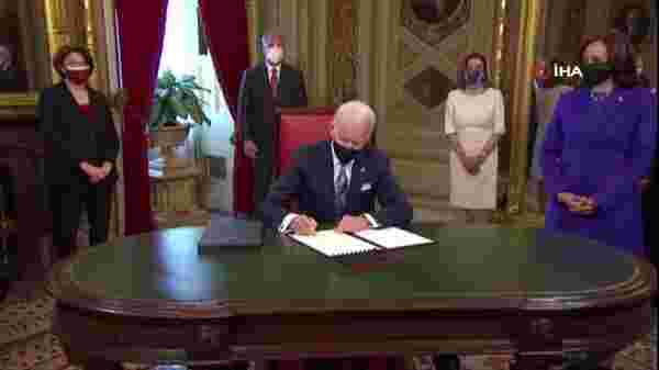 Biden 'Başkan' olarak ilk belgelerini imzaladı