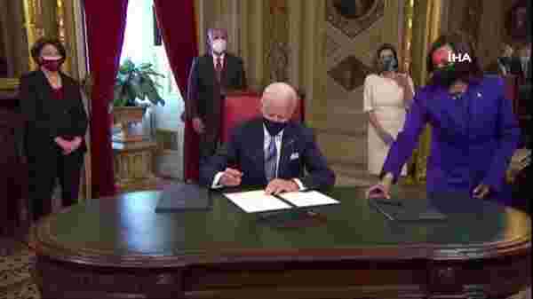 Biden 'Başkan' olarak ilk belgelerini imzaladı