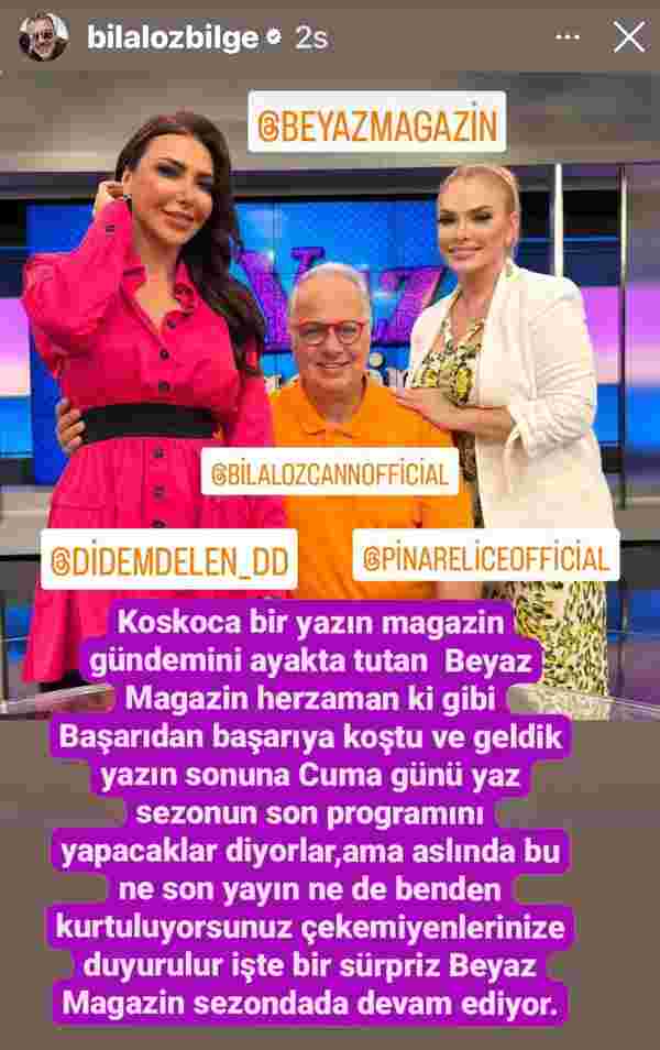 Bilal Özbilge'den Beyaz Magazin müjdesi