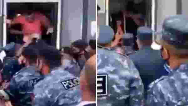 Çaresizliklerini anlatan en iyi video! Ermeni gençler, polis zoruyla otobüse bindirilip cepheye gönderildi