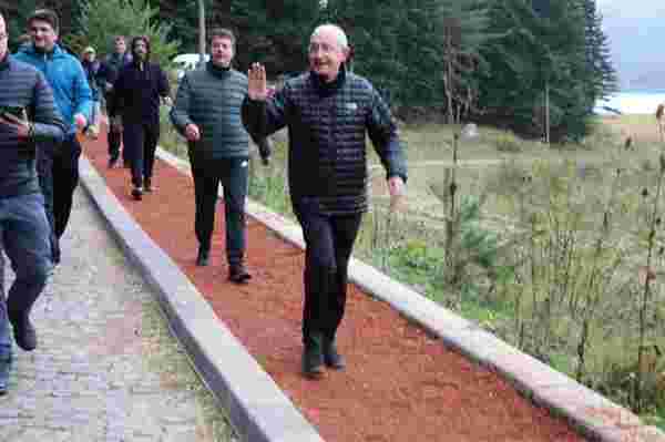 CHP Genel Başkanı Kılıçdaroğlu, Abant Gölü'nde yürüyüş yaptı
