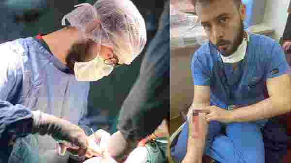 38 derece ateşle, kolunda damar yoluyla çalışan doktor darp edildi