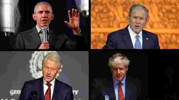 Canlı yayında aşı yarışı: Boris, Obama, Bush ve Clinton sıraya girdi