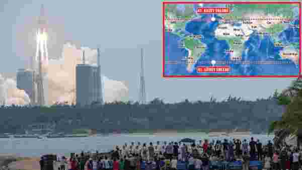 Dünya'ya düşecek dev roketle ilgili keyifleri kaçıracak harita! İstanbul ve Ankara da risk altında