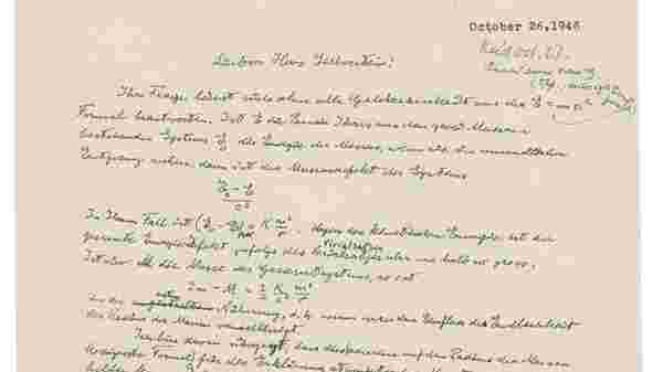 Einstein'ın kendi el yazısıyla yazdığı mektubu, 10 milyon TL'ye satıldı: Pahalı olmasının sebebi içindeki formülde saklı