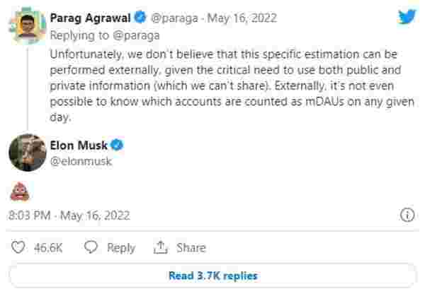 Elon Musk Twitter CEO'suna dışkı emojisi yolladı