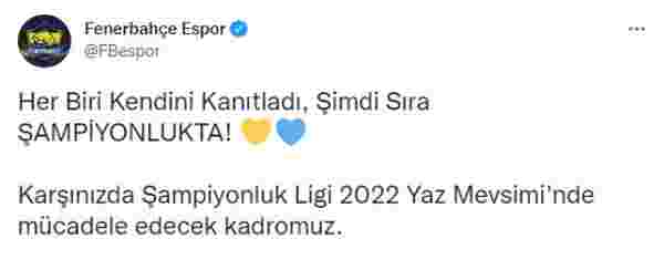 Fenerbahçe Şampiyonluk Ligi'nde yarışacak kadrosunu açıkladı