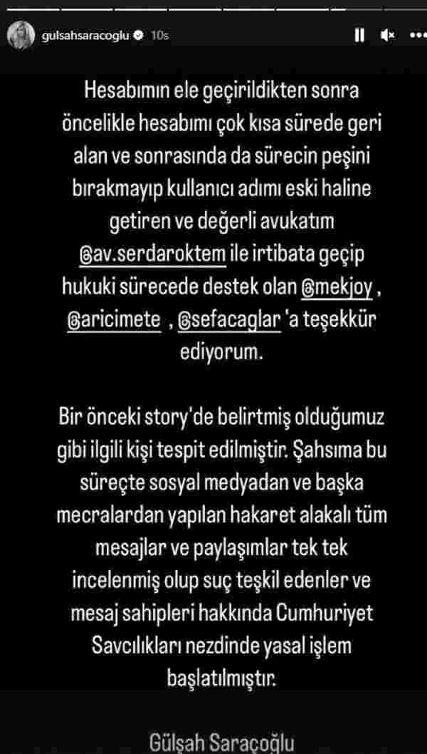 Gülşah Saraçoğlu nun sosyal medya hesabı hacklendi #4