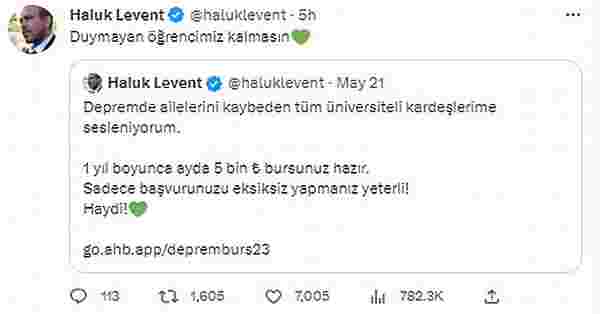 Haluk Levent'ten depremzede öğrencilere çağrı: 