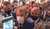 Fransa Cumhurbaşkanı Macron'a yumurtalı saldırı! O anlar kamerada