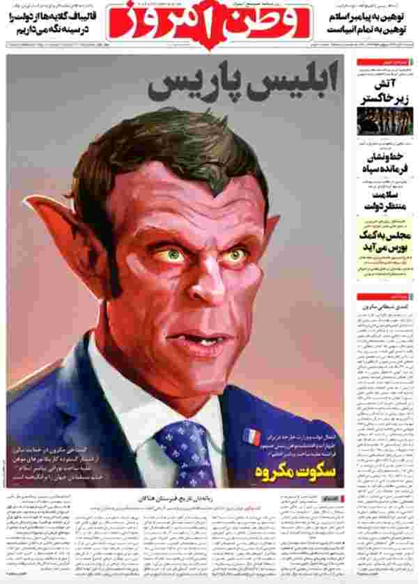 İran medyası Fransa Cumhurbaşkanı Macron'u şeytana benzetti: Paris İblisi