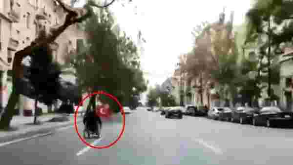 İşgalden kurtarılan Şuşa'dan yeni görüntüler! Tekerlekli sandalyesinde Türk bayrağı taşıyan Azeri dikkat çekti