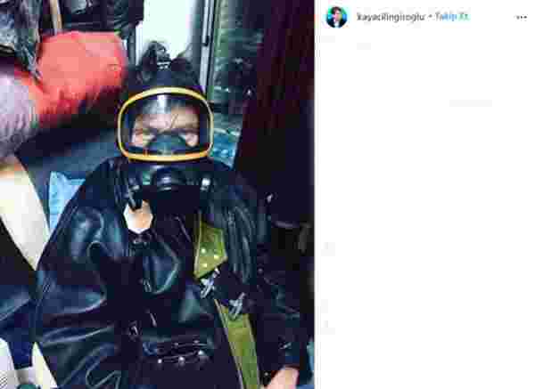 Kaya Çilingiroğlu gaz maskesi taktı #1