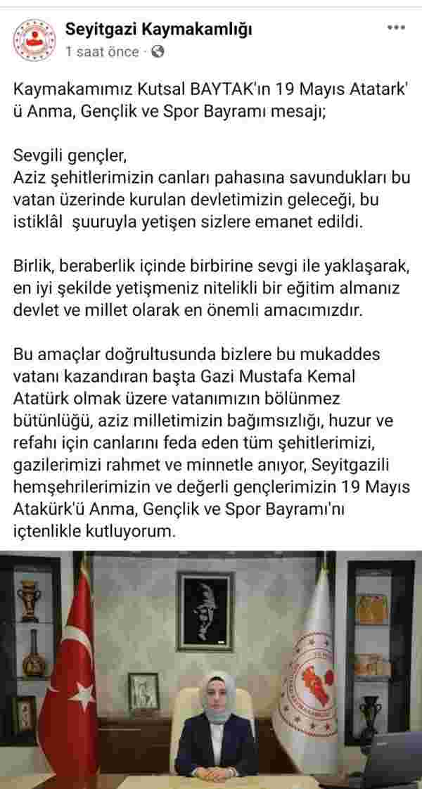 Kaymakamlığım 19 Mayın paylaşımında tepki çeken 'Atatürk' detayı