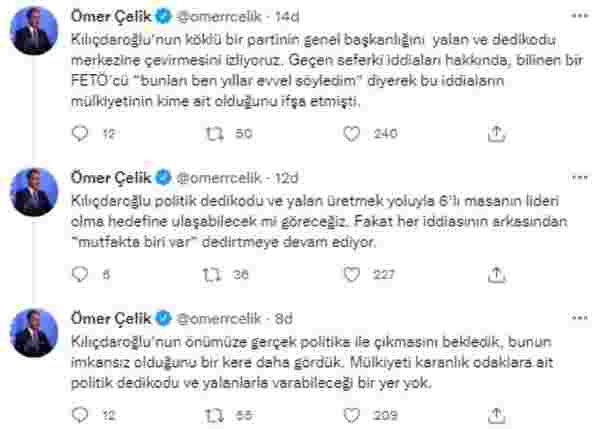 AK Parti'den Kılıçdaroğlu'nun Cumhurbaşkanı Erdoğan ve ailesini hedef alan paylaşımına yanıt: Politik dedikodu ve sistematik yalan üretiyor