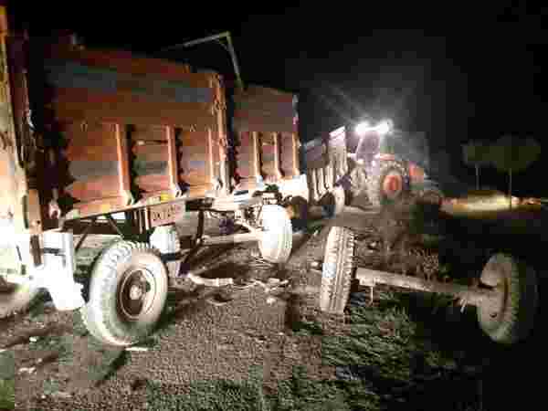 Konya'da traktör ile otomobil çarpıştı: 1 yaralı