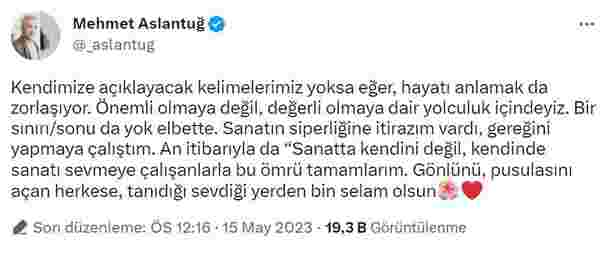 Meclis'e giremeyen Mehmet Aslantuğ sessizliğini bozdu