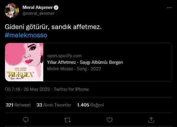 Meral Akşener'den konseri iptal edilen Melek Mosso'ya destek paylaşımı: Gideni götürür, sandık affetmez