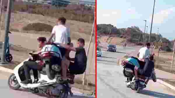 Motosikleti başka bir motosiklete yükleyip üzerinde giden gençler ölüme meydan okudu - Haberler