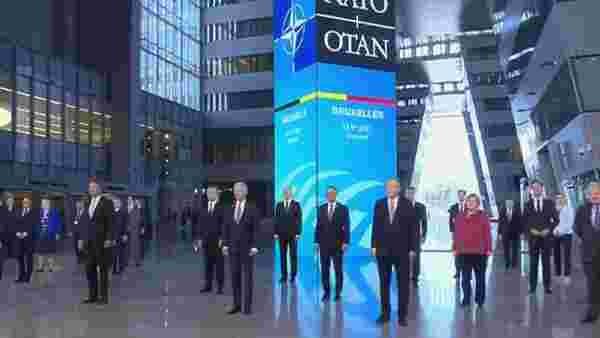 NATO Zirvesi'nde katılan 30 lider, aile fotoğrafı çektirdi