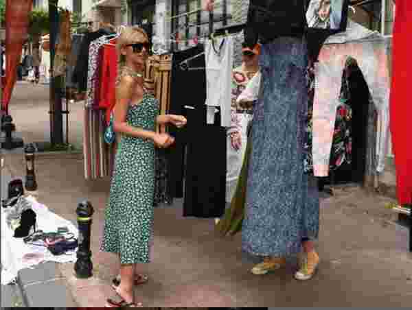 Oryantal Didem, sokakta kıyafetlerini sattı #1