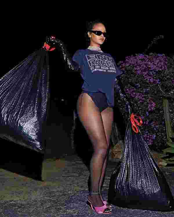 Rihanna’nın çöp atarken çekilen pozları olay oldu #5