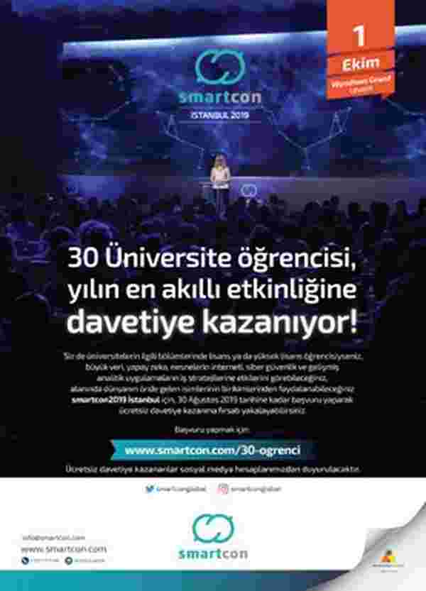 smartcon2019 30 Üniversite Öğrencisine Ücretsiz