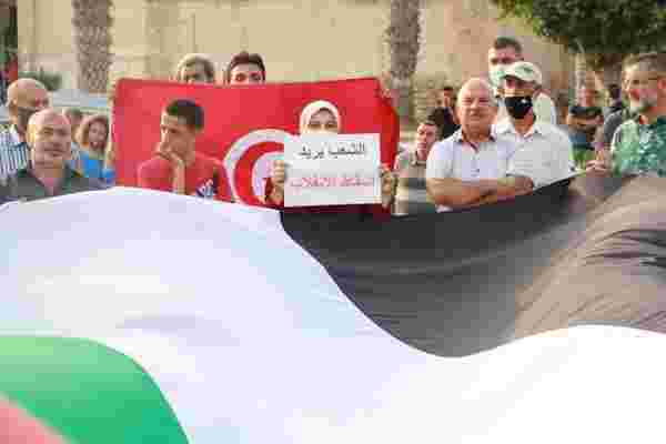 Son dakika haberleri... Tunus'ta Cumhurbaşkanı Kays Said'in olağanüstü kararları protesto edildi