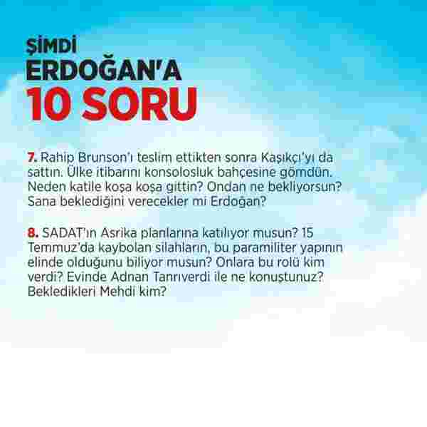Son Dakika: Kendisine yöneltilen sorulara yanıt veren Kılıçdaroğlu'ndan Cumhurbaşkanı Erdoğan'a 10 soru