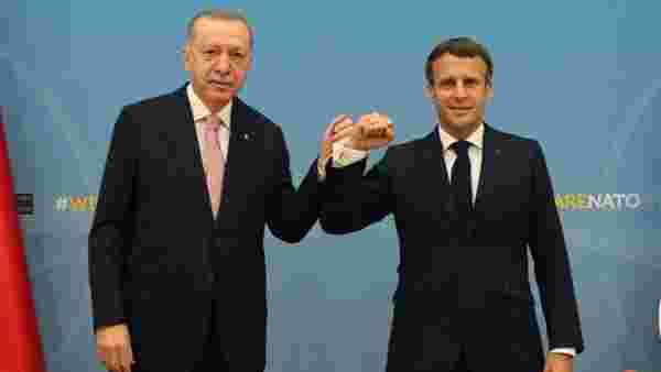 Son dakika: NATO Liderler Zirvesi'nde Erdoğan'la bir araya gelen Macron'dan ilk açıklama: Ortak stratejilerin netleştirilmesine vurgu yaptım