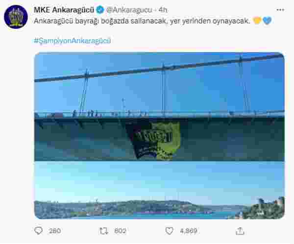 Büyük coşku! İstanbul'da köprüler sarı-lacivertli bayraklarla donatıldı