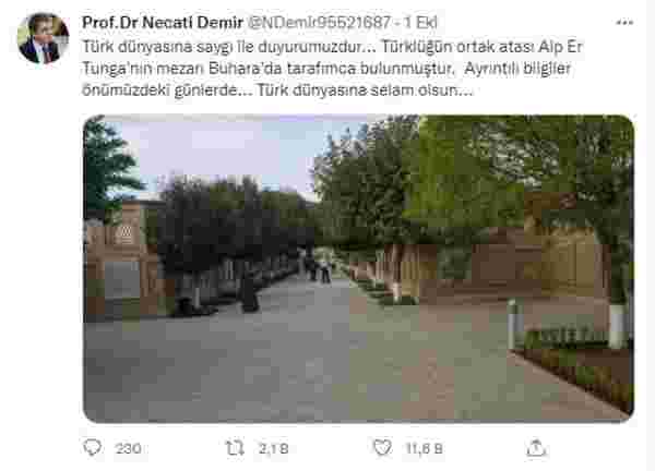 Türk profesörden heyecanlandıran paylaşım: Alp Er Tunga'nın mezarını buldum