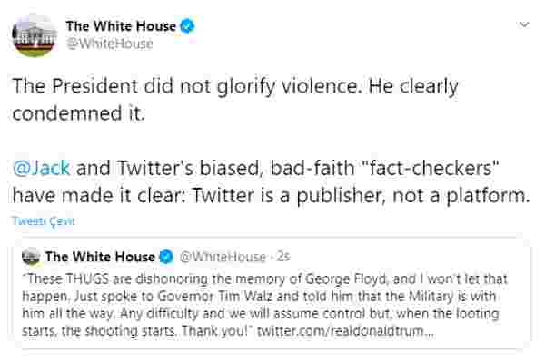 Twitter, Donald Trump'ın ardından Beyaz Saray'ın tweetini de engelledi