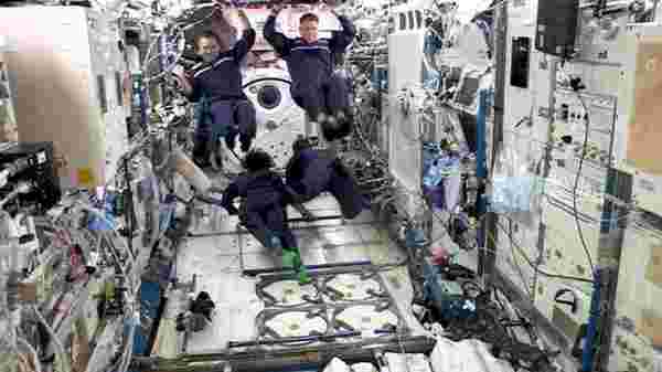 Uluslararası Uzay İstasyonu'nda ilk kez 'uzay oyunları' düzenlendi! Yarışmayı kazanan Soyuz Takımı oldu