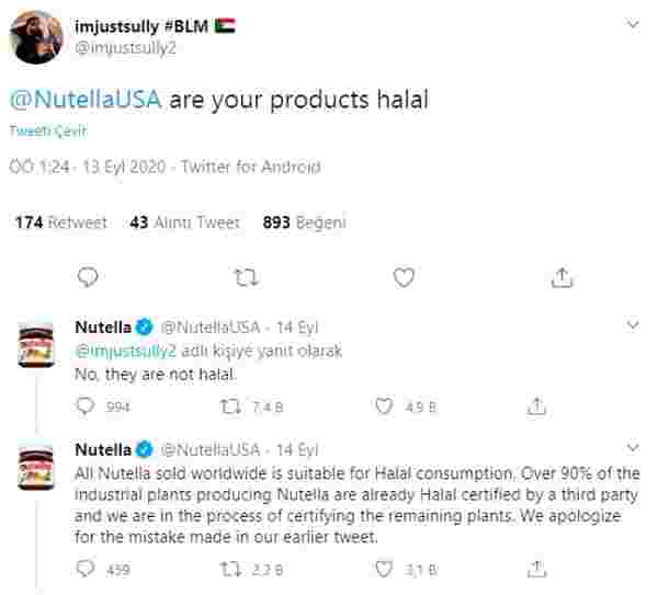 Nutella'nın 'Ürünleriniz helal mi?' sorusuna verdiği cevap sosyal medyayı salladı
