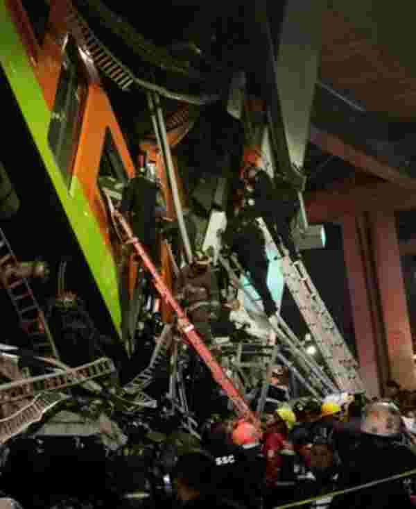 Meksika'da metro üst geçidi çöktü, tren raydan çıktı! Faciada 15 kişi öldü, 70 kişi yaralandı