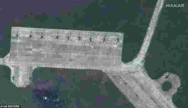 Uydu fotoğraflarıyla ortaya çıktı! Dakikada 1800 atış yapabilen bombardıman uçakları Putin'in talimatını bekliyor