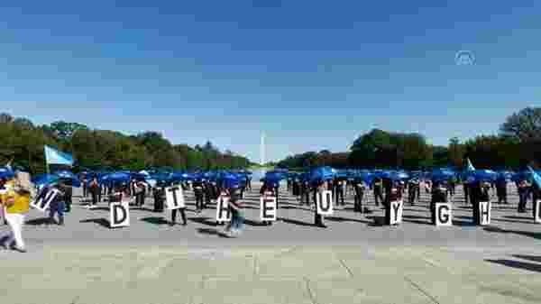 WASHINGTON - Uygur Türkleri, Çin'i ulusal gününde Washington'da protesto etti
