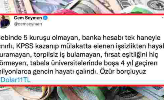 11 TL Olan Dolar Karşısında Türk Lirası'nın Gittikçe Değer Kaybetmesine Gelen Haklı Tepkiler