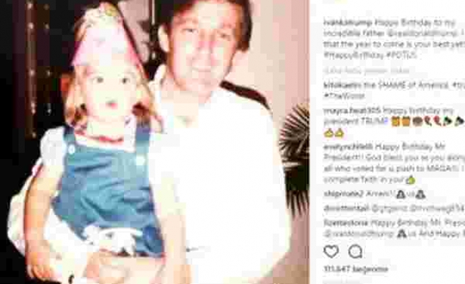 Kızı Donald Trump'ın eski fotoğrafını yayınladı