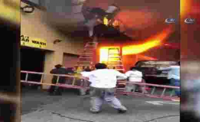 ABDde Türk restoranında yangın: Alevlerden böyle kaçtılar