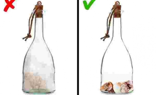 Vazo ve şişeleri temizlemek için